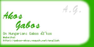 akos gabos business card